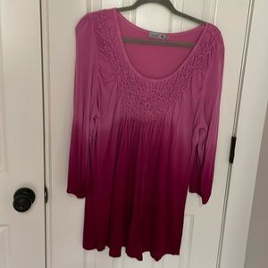 Unity walkwear 1x Pink to Dark Pink Top Rayon/Spandex